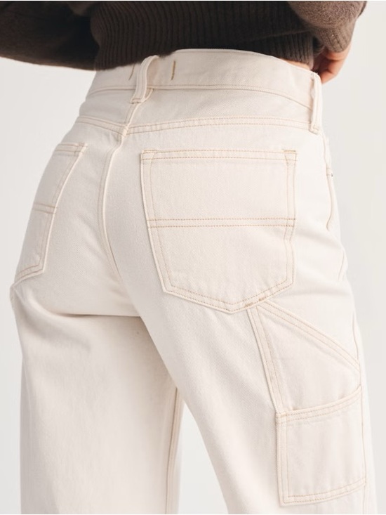 Abercrombie & Fitch Pants - SOLD OUT Abercrombie & Fitch Cream Wide-Leg Utility Jeans